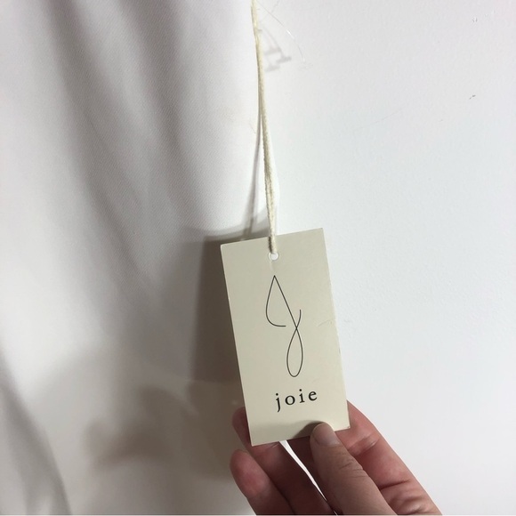 Joie White Cropped Wide Leg Pleated Pants NWT Sz 12 Women’s - Picture 9 of 10